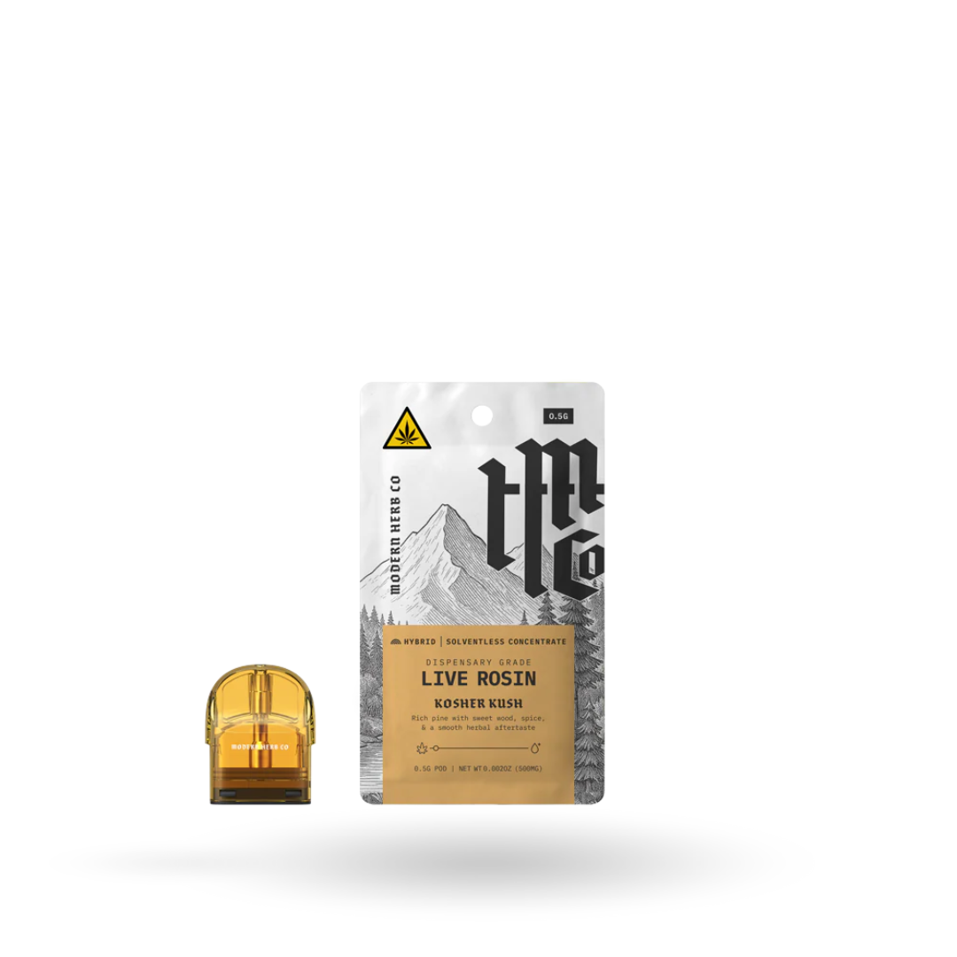 Modern Herb Co. | Vape Pod Refill | THCa Live Rosin | 0.5 Gram / Hybrid / Kosher Kush